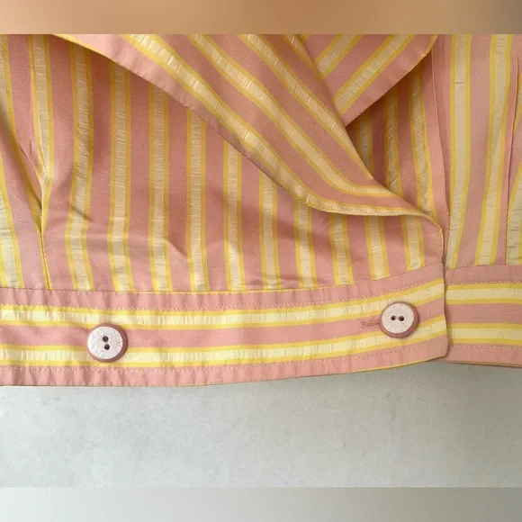 CHANEL Pink and Yellow Striped Jacket - Picture 7 of 13